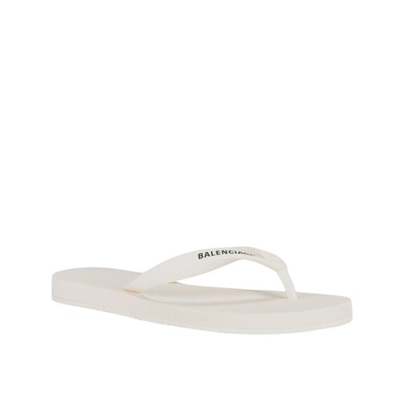 Balenciaga Thong Sandal in White & Black 38 With Box Womens Flip Flops - Picture 3 of 14